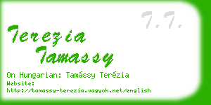 terezia tamassy business card